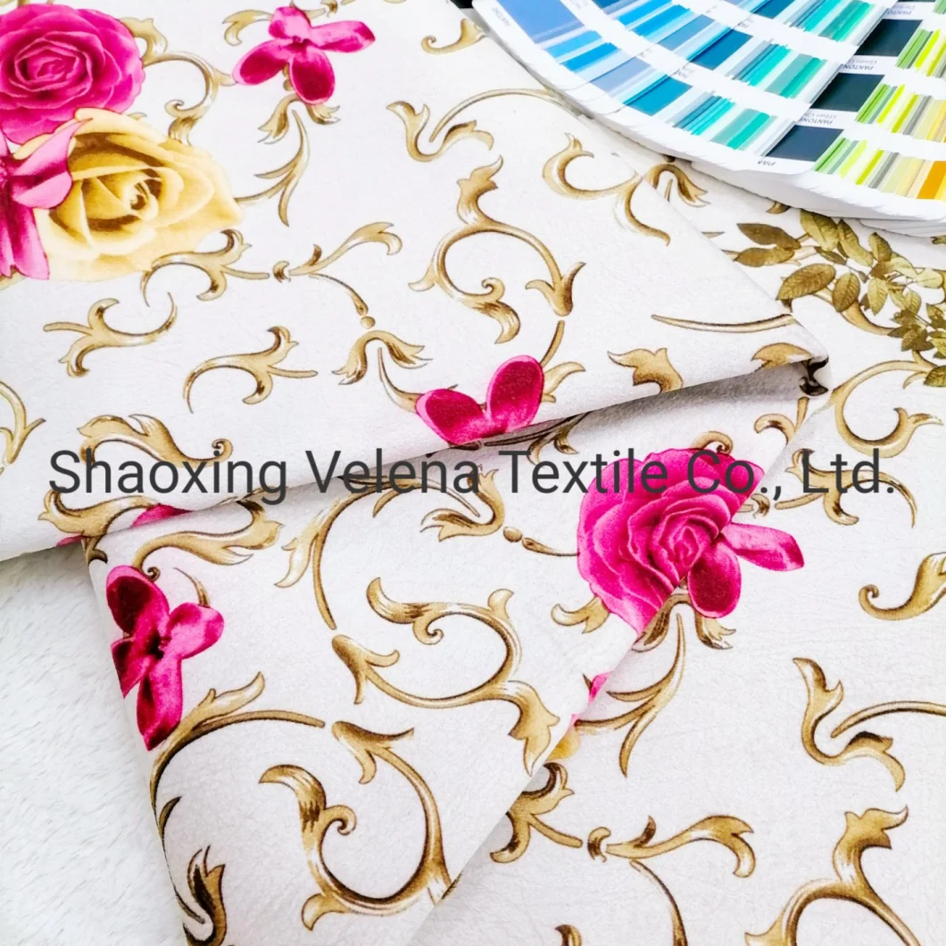 Classical Design Natural Look Print Soft Handfeel FDY Venisia Velvet Furniture Sofa Uphosltery Fabric Imagens De Sofas
