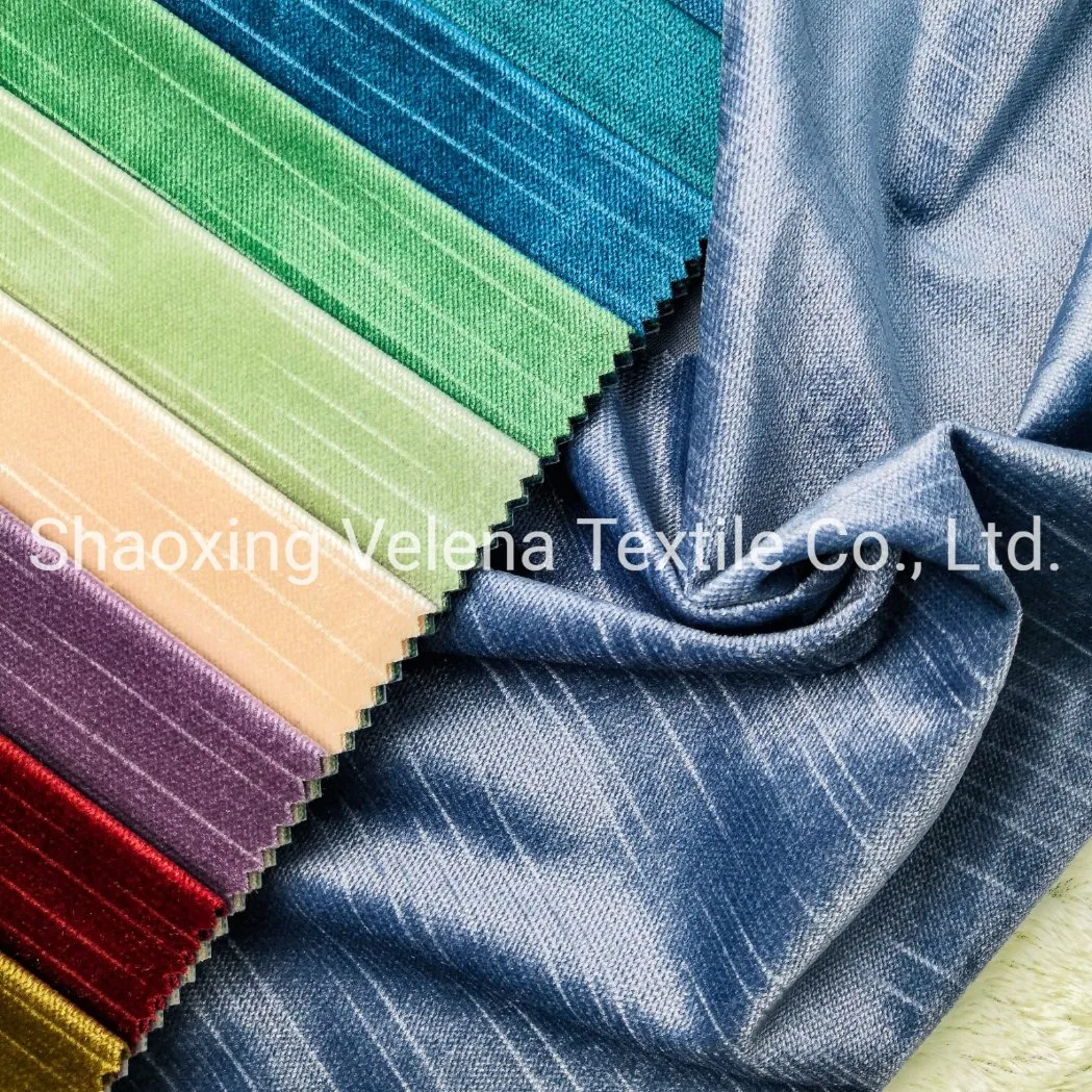 2021 Hot Sale of 100% Polyester Jaguar Velvet with Glue Emboss Textile Fabrics Upholstery Furniture Fabric for Sofa