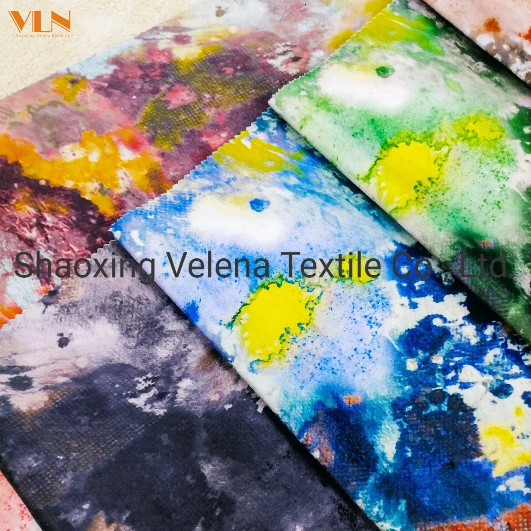 China Product Multi-Colors Design 100% Polyester Holland Plush FDY Velvet Sofa Curtain Fabric Upholstery Fabric