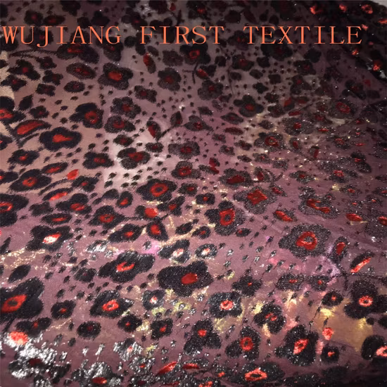 High Grade Quality New Design Customized Burn out Print Velvet Velour Fabric