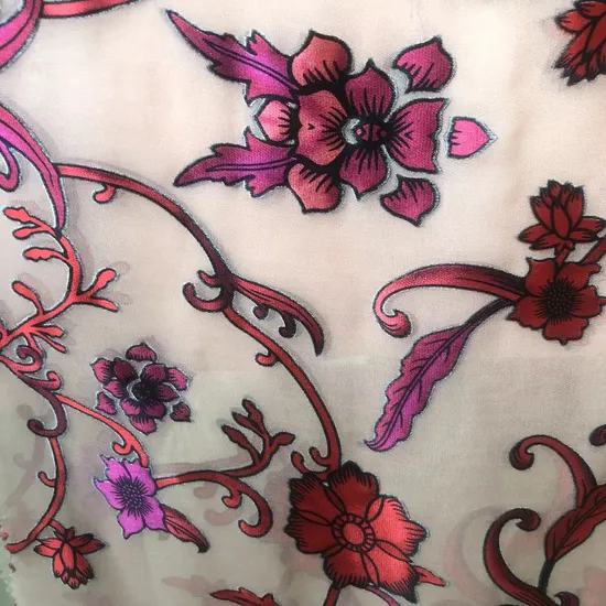 High Grade Quality New Design Customized Burn out Print Velvet Velour Fabric