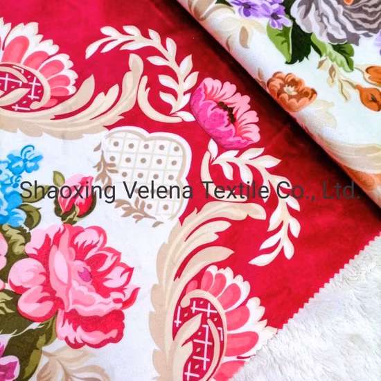 Custom Pattern Upholstery Fabric Microfiber Fudan Venisia FDY Velvet Print with Foil Home Textile Sofa Furniture Morocco Style