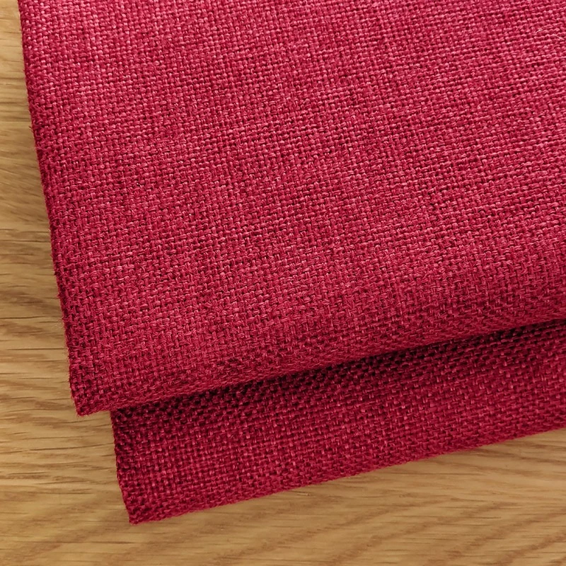 (we have some stock colors &also can be customized) China Wholesale Upholstery Faux Linen Fabric/Imitation Hemp Fabric for Cushion/Sofa/Chair Cover/Pet Mat