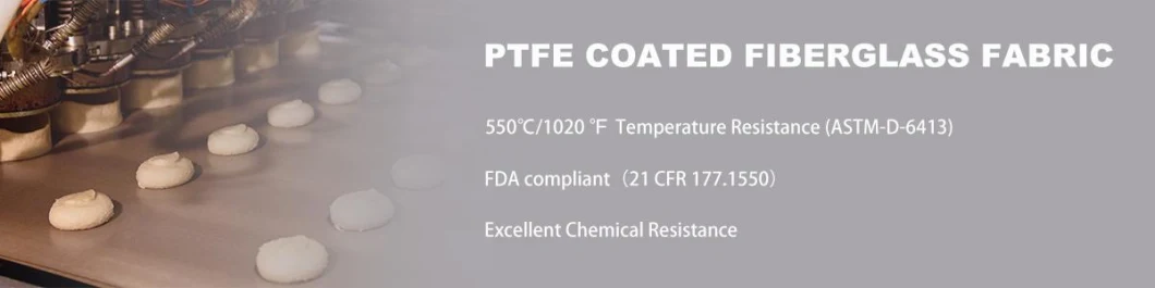 Custom High Temperature Antistatic Woven Calender Conveyor Belt PTFE Coated Glass Fabric