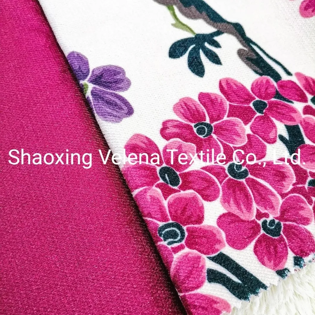 Polyester Jaguar Velvet Fabric Printed Upholstery Fabric Sofa Fabric