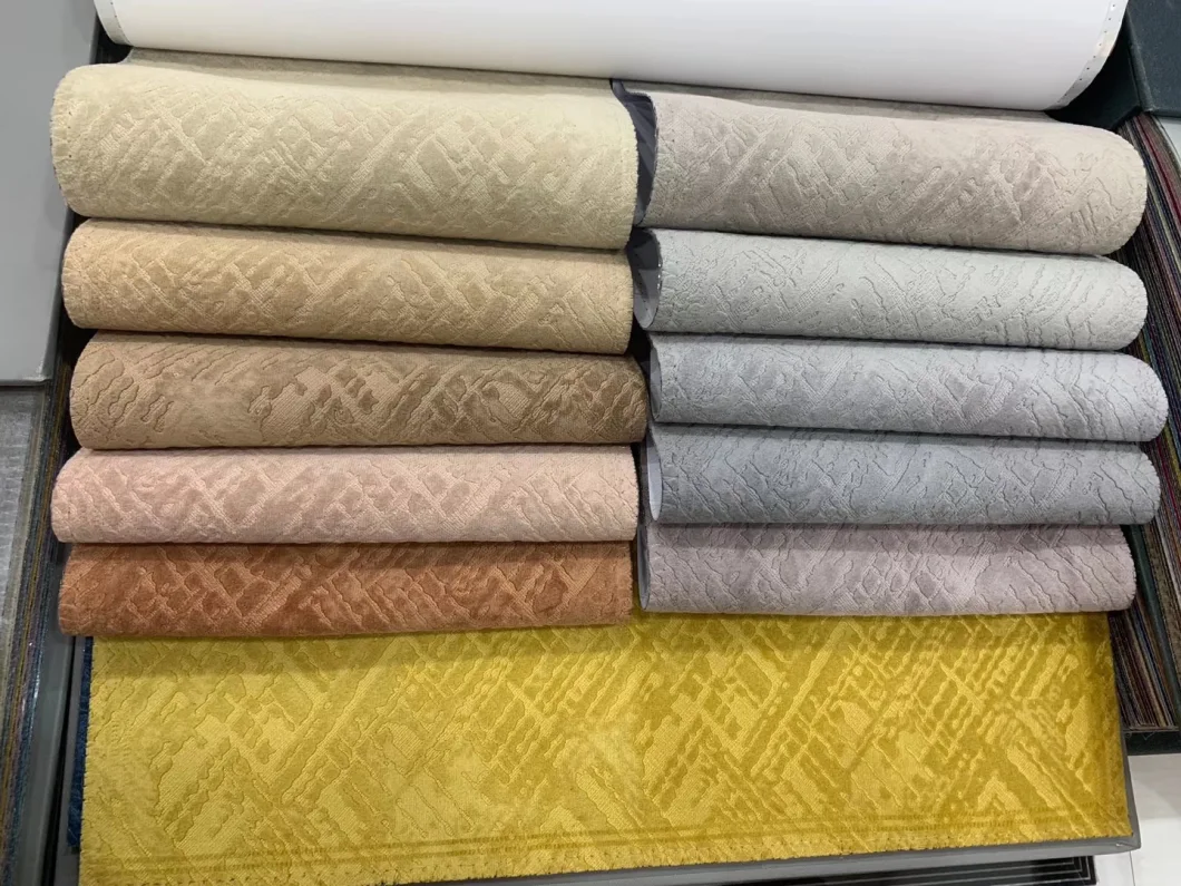 New Embossed Design 280cm Holland Velvet Curtain Fabric