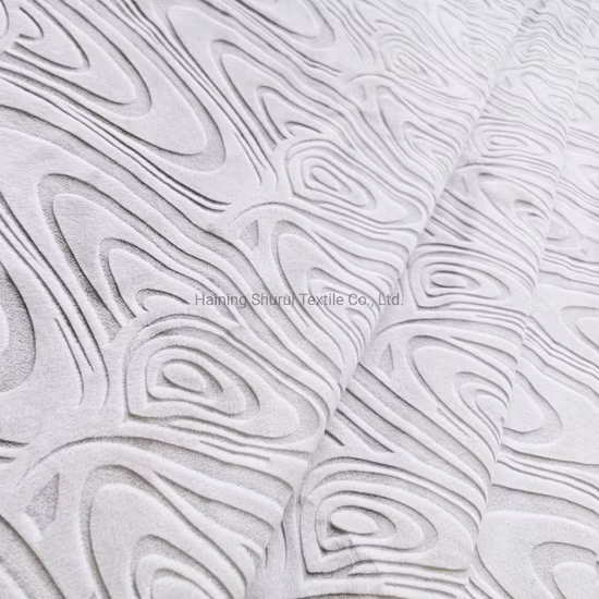 100% Polyester Knitting Burnout Velvet Fabric for Mattress and Pillowcase