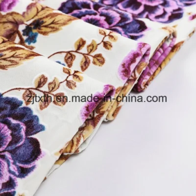 Knit Polyester Fabric Sale Burnout Velvet Fabric for Sofa and Curtain