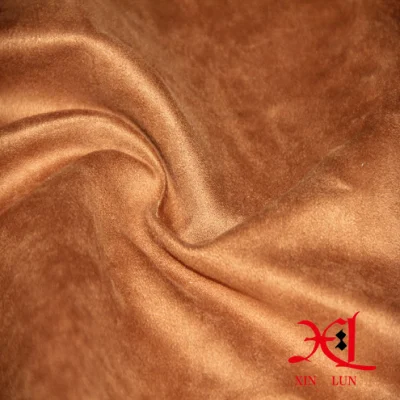 100% Polyester Plain Dyeing Garments Suede Fabric for Sofa