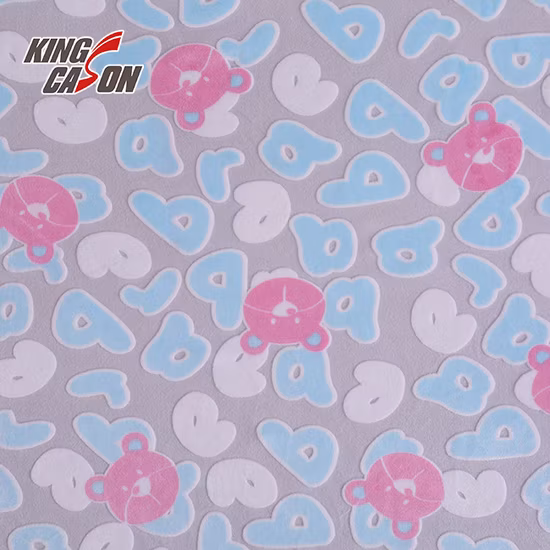 Kingcason Wholesale Polyester 180GSM Burn out Super Soft Velvet Fabric for Baby Blanket