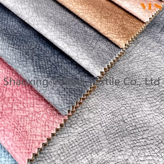 New Arrival Home Textile Holland Velvet Dyeing with Print and Electric Emboss Upholstery Furniture Sofa Curtain Fabric