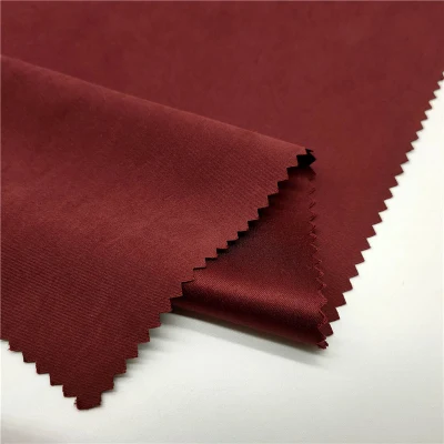 Ot Selling 90% Poly 10%Nylon Satin Textile Microfiber Fabric Peach Skin Suede Fabric for Jacket