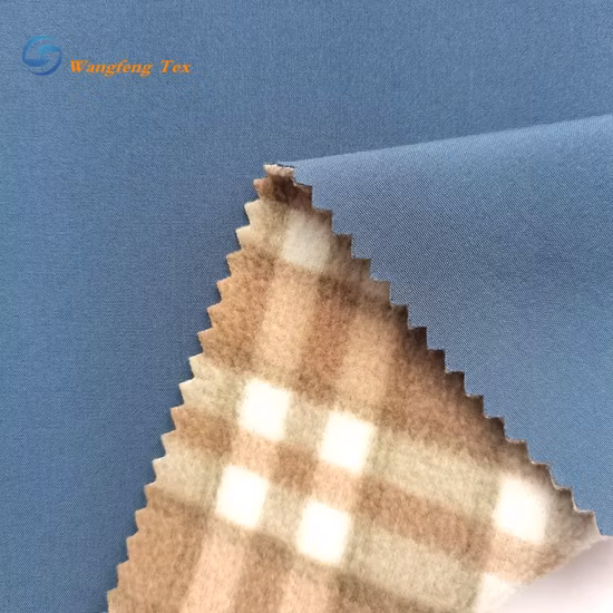 High Quality 98% Poly 2% Spandex Suede Space Dye Soft Shell Fleece Fabric